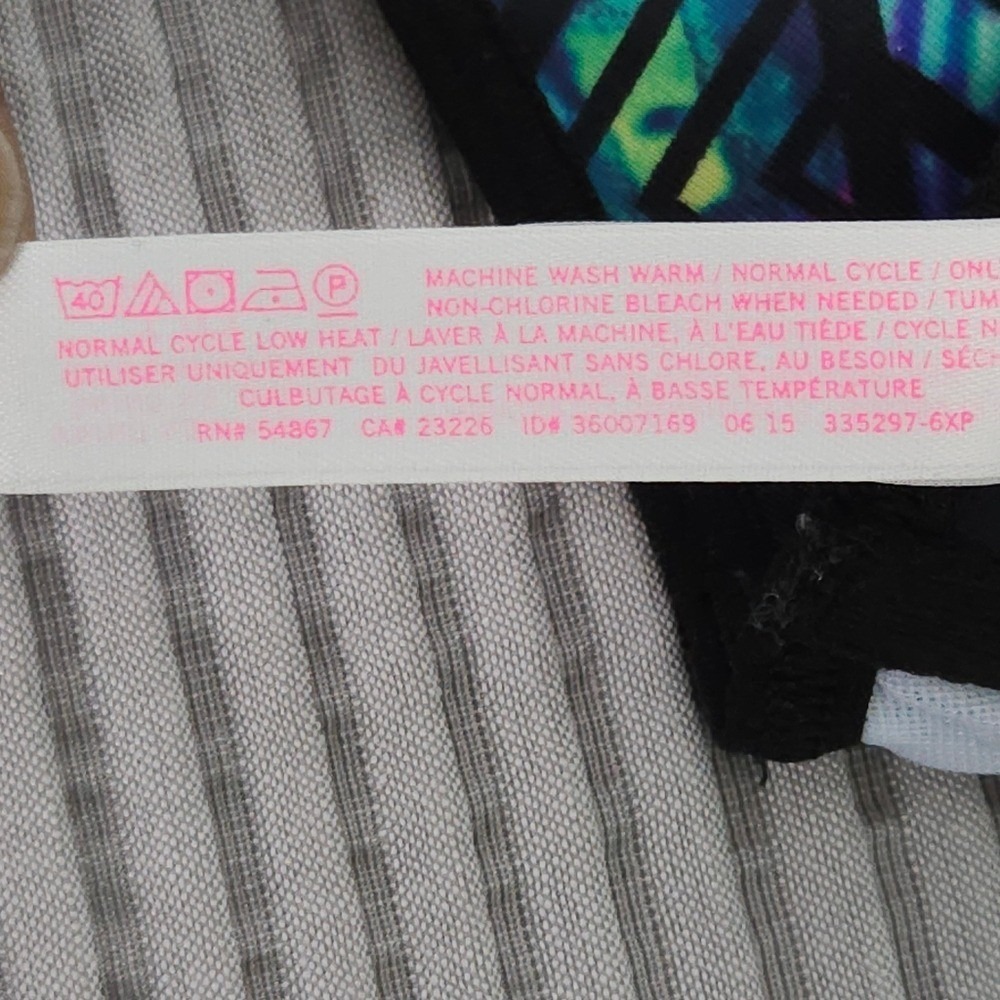 PINK Victoria's Secret Bralette Small Holographic Geometric Print Y2K Retro - Picture 7 of 7